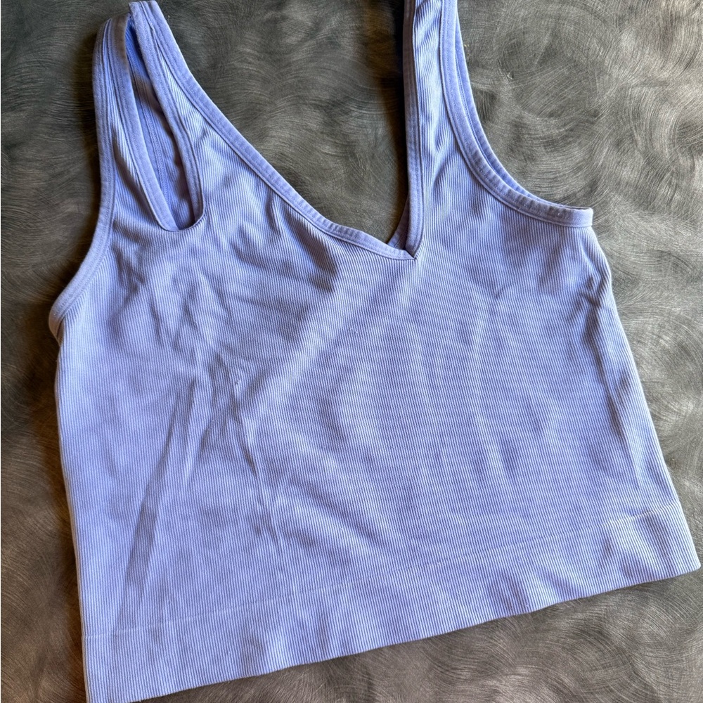 Colsie Light Purple Ribbed Top - Picture 1 of 3